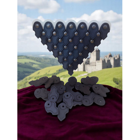 Écailles Épaisses et Courbées en Cuir – Lot de 50 pour GN, Armures Médiévales & Costumes DIY – Tannage Végétal