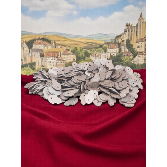 Lot de 250 écailles courbées en cuir végétal pour armure de GN
