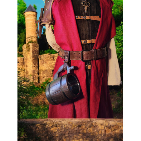 LARP GN Porte chope médiéval en cuir idéal pour reconstitution historique